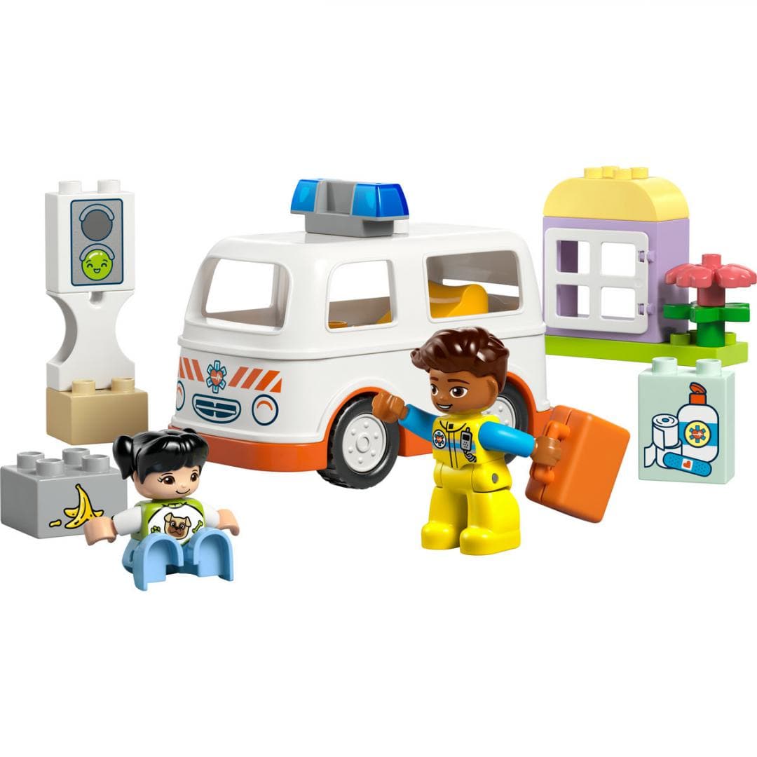 Lego Jucării Set Constructie LEGO 10447 | Ambulanta si Sofer, Cadou Copii