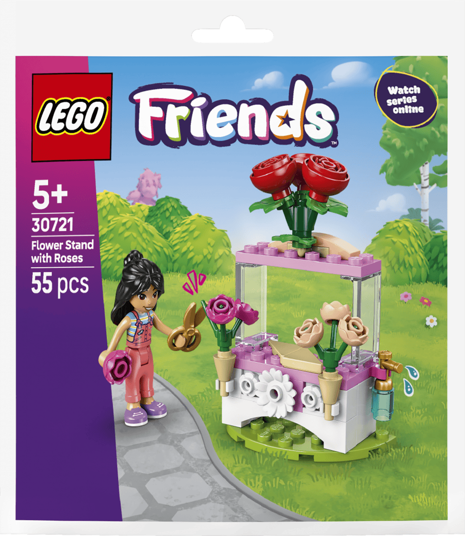Lego Jucării Set Constructie LEGO 30721 | Stand cu Trandafiri, Polybag, Cadou