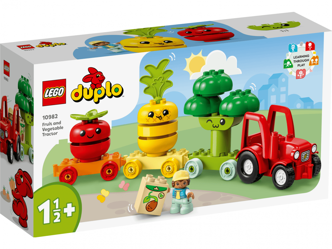 Lego Jucării Set Constructie LEGO Duplo 10982 | Tractor cu Fructe si Legume, 19 Piese, 18 Luni+
