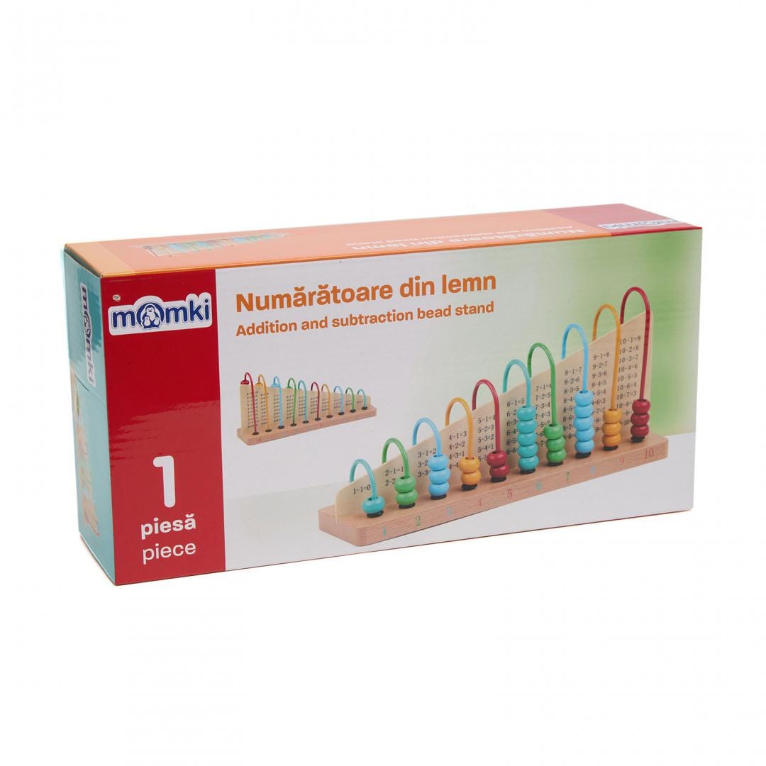MomKi Jucării Jucarie Educativa MomKi MKT1042 | Numaratoare Colorata din Lemn