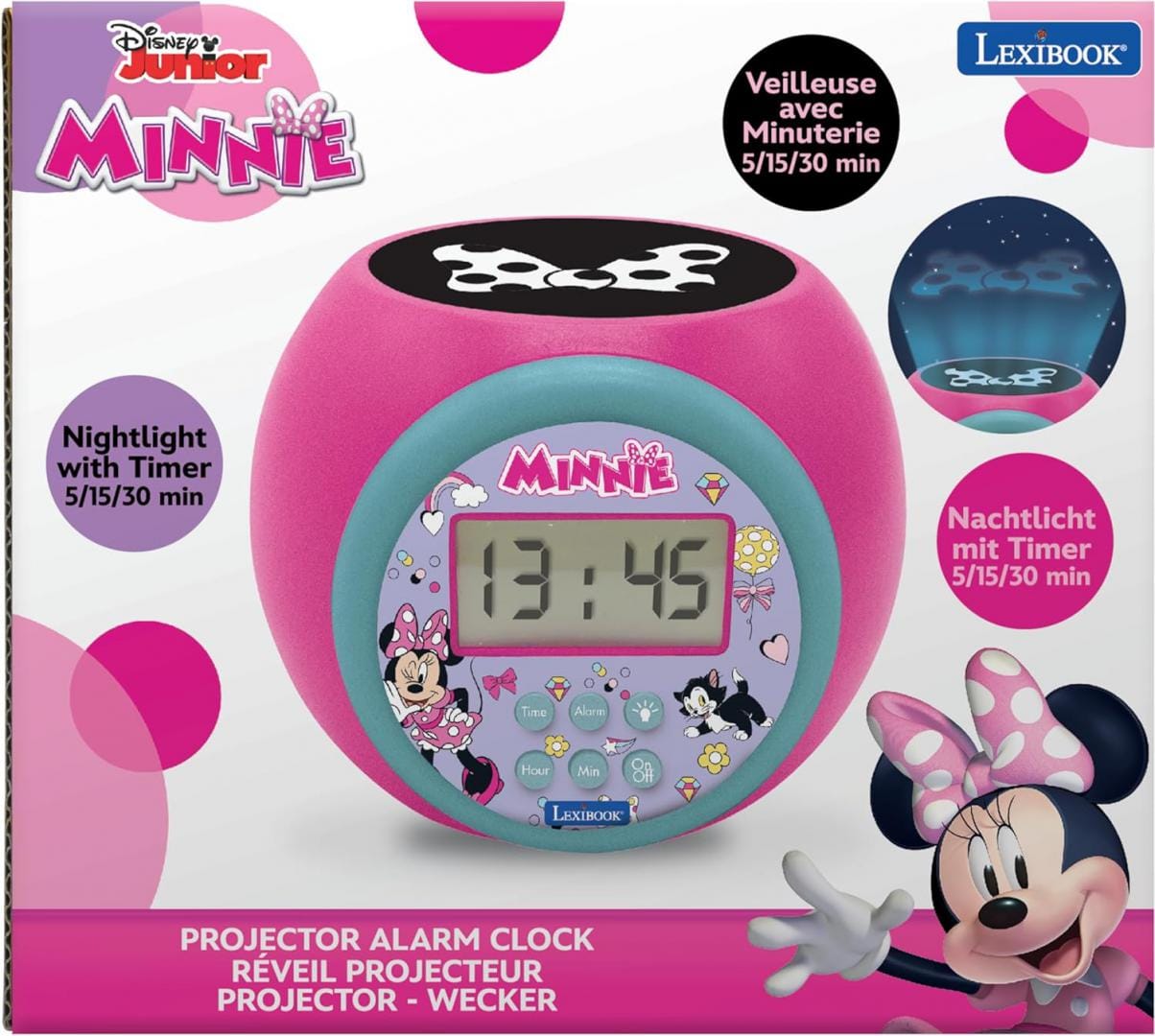 Lexibook Jucării Ceas Desteptator Lexibook RL977MN | Proiector, Minnie Mouse, Copii