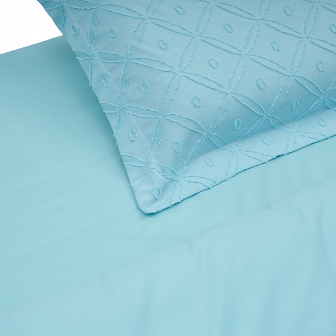 Heinner Lenjerie de pat Lenjerie Pat KS Heinner HR-4KSBED-TFBLUE | Broderie, Tuffata Blue