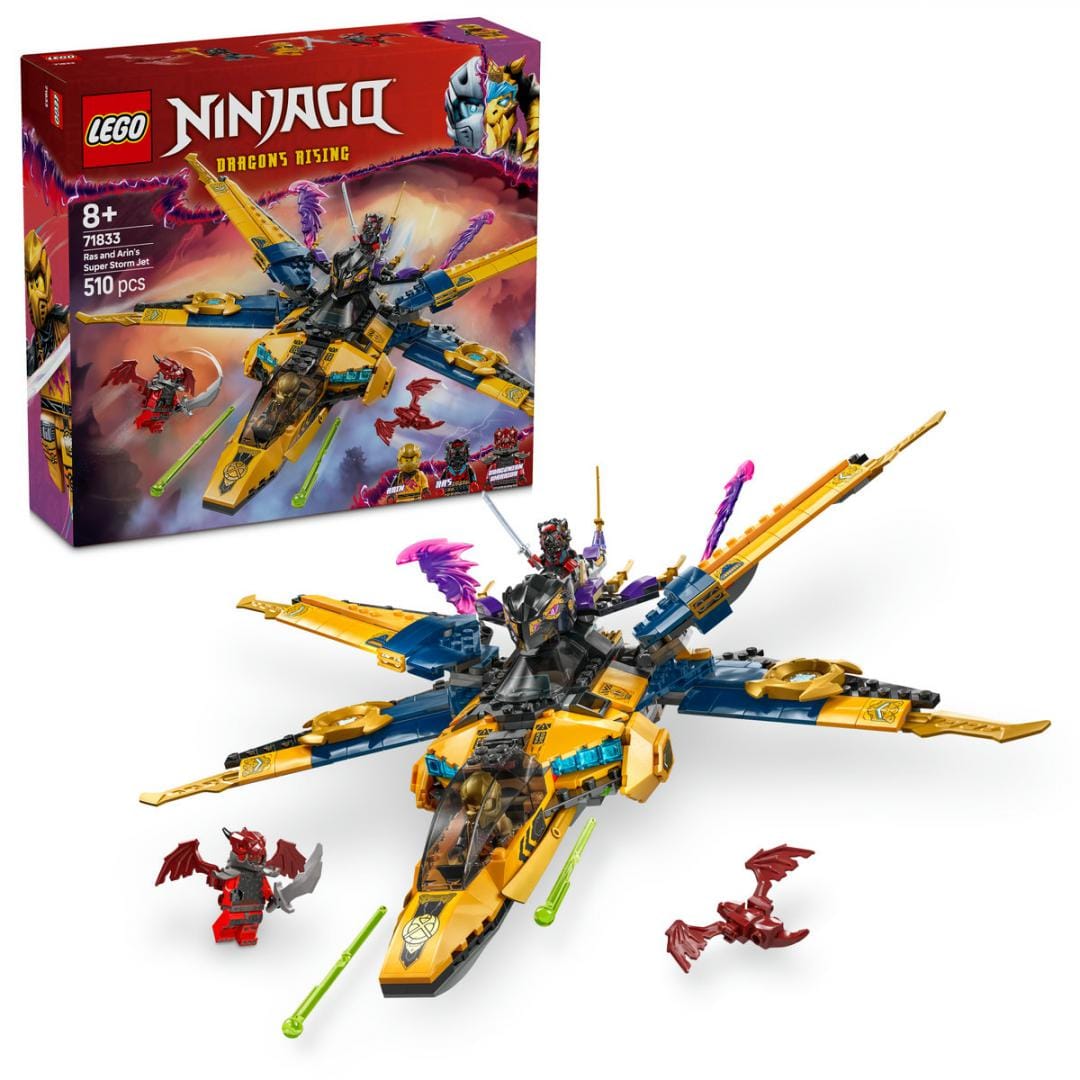 Lego Jucării Set Constructie LEGO 71833 | Superavionul cu Reactie Ras si Arin, Cadou