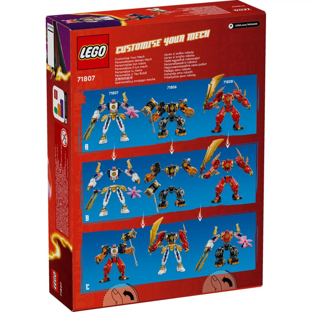 Lego Jucării Set Constructie LEGO Ninjago 71807 | Robotul Tehnologic al Sorei, 592 Piese, 7+