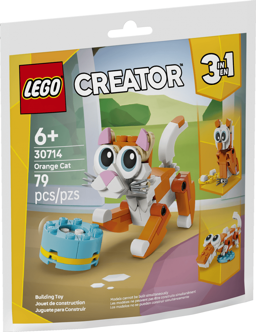 Lego Jucării Set Constructie LEGO 30714 | Pisica Portocalie, Polybag, Cadou