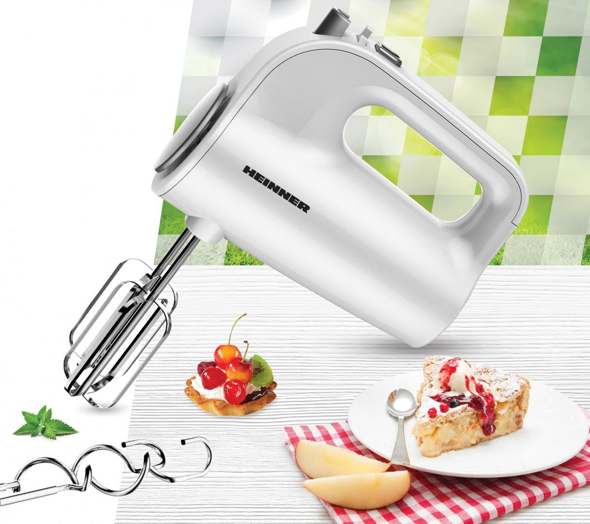 Heinner Mixer Mixer De Mana Heinner HM-300WH | 300W, 5 Viteze, Alb