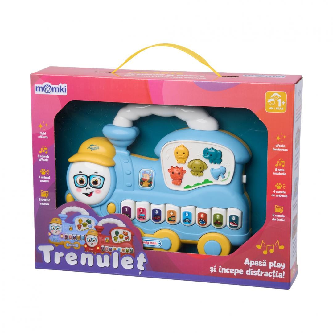 MomKi Jucării Jucarie Momki MOMKI855-112A | Trenulet, Lumini si Sunete, Diverse Culori