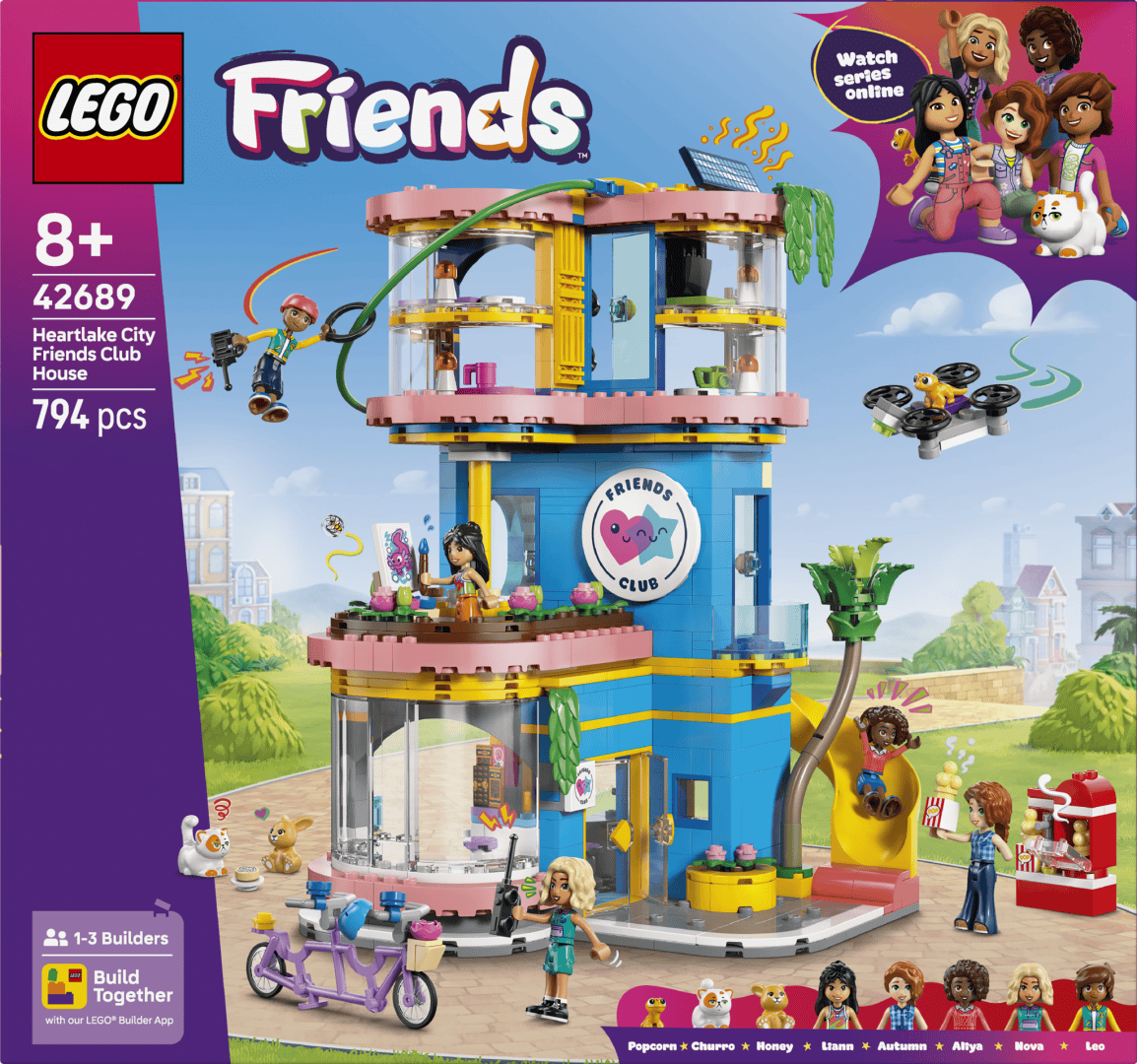 Lego Jucării Set Constructie LEGO Friends 42689 | Clubul Prietenilor, Orasul Heartlake, Cadou