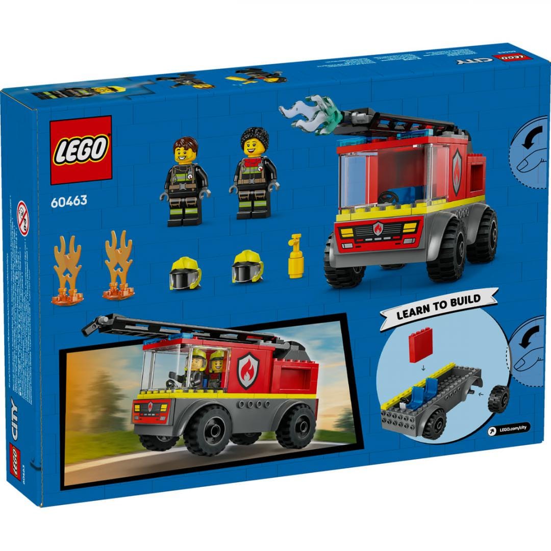 Lego Jucării Set Constructie LEGO 60463 | Camion Pompieri cu Scara, Vehicul, Cadou