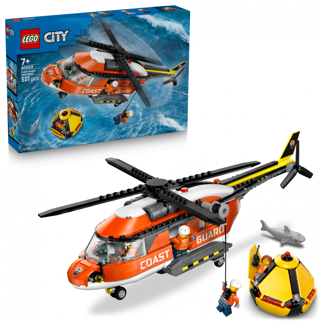 Lego Jucării Set Constructie LEGO City 60503 | Elicopter Paza de Coasta, Cadou