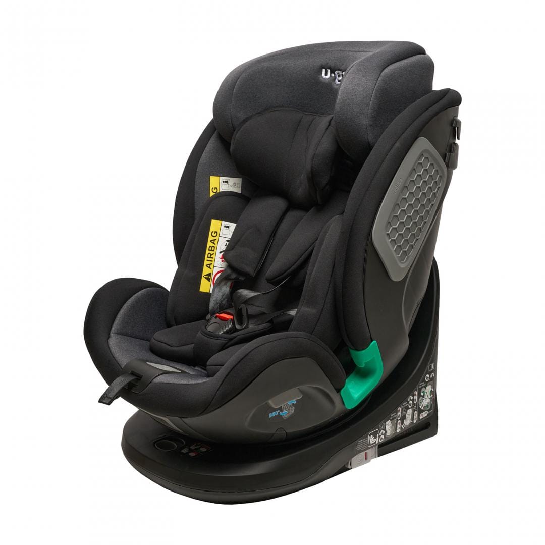 U-Grow Puericultură Scaun Auto Copii U-Grow UGHCS-09BK | Rotativ 360, Isofix, 0-36kg, Negru