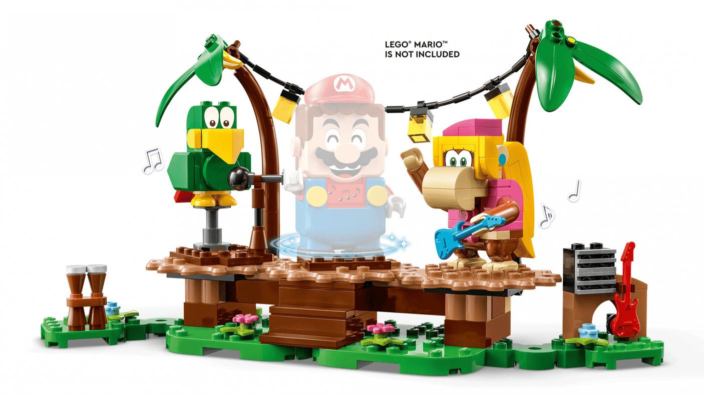 Lego Jucării Set Constructie LEGO Super Mario 71421 | Dixie Kong, Jungla, Cadou