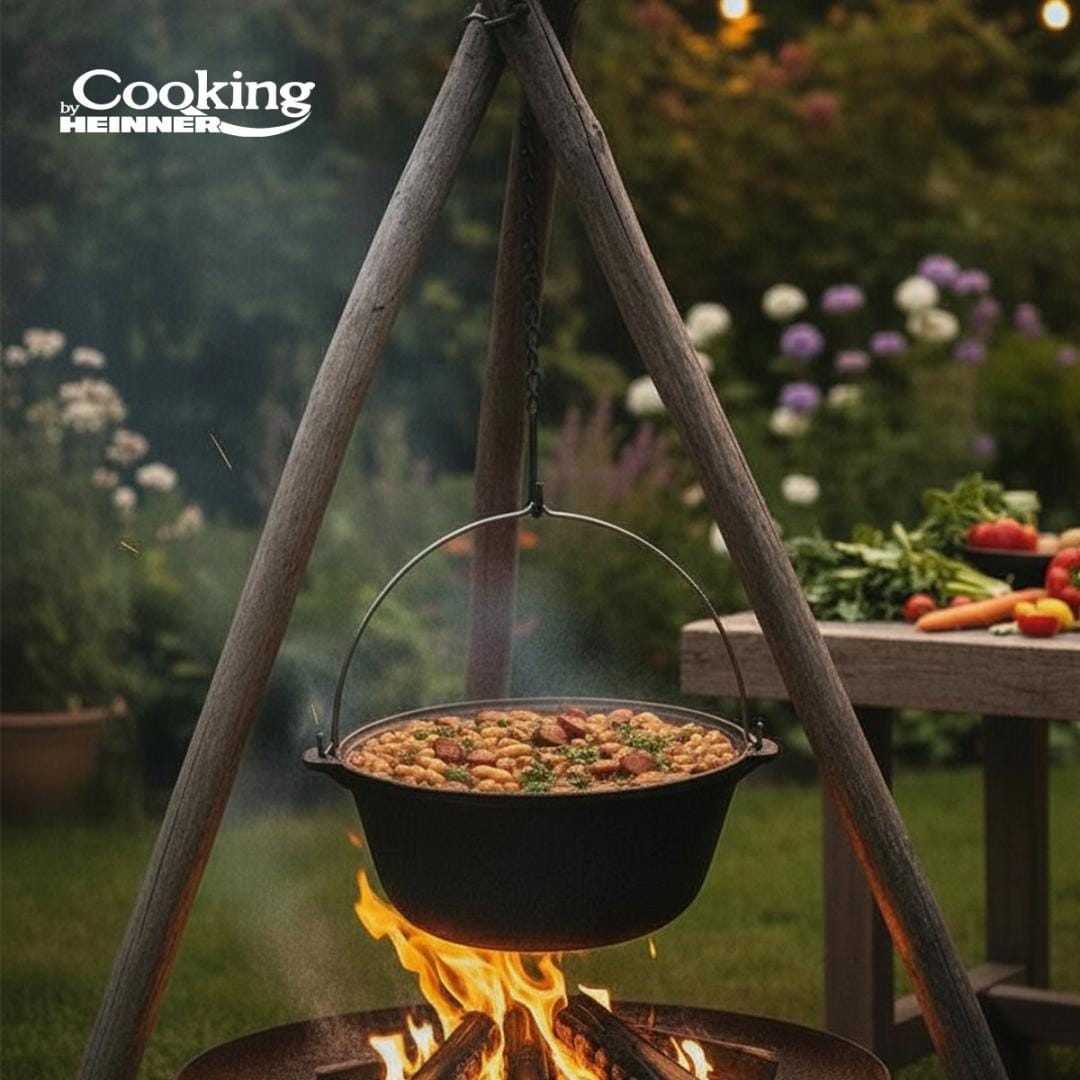 Heinner Vase de gatit Ceaun Din Fonta Heinner HR-ZVC-16CP | 16L, 41cm, Fonta Pura, Cu Capac