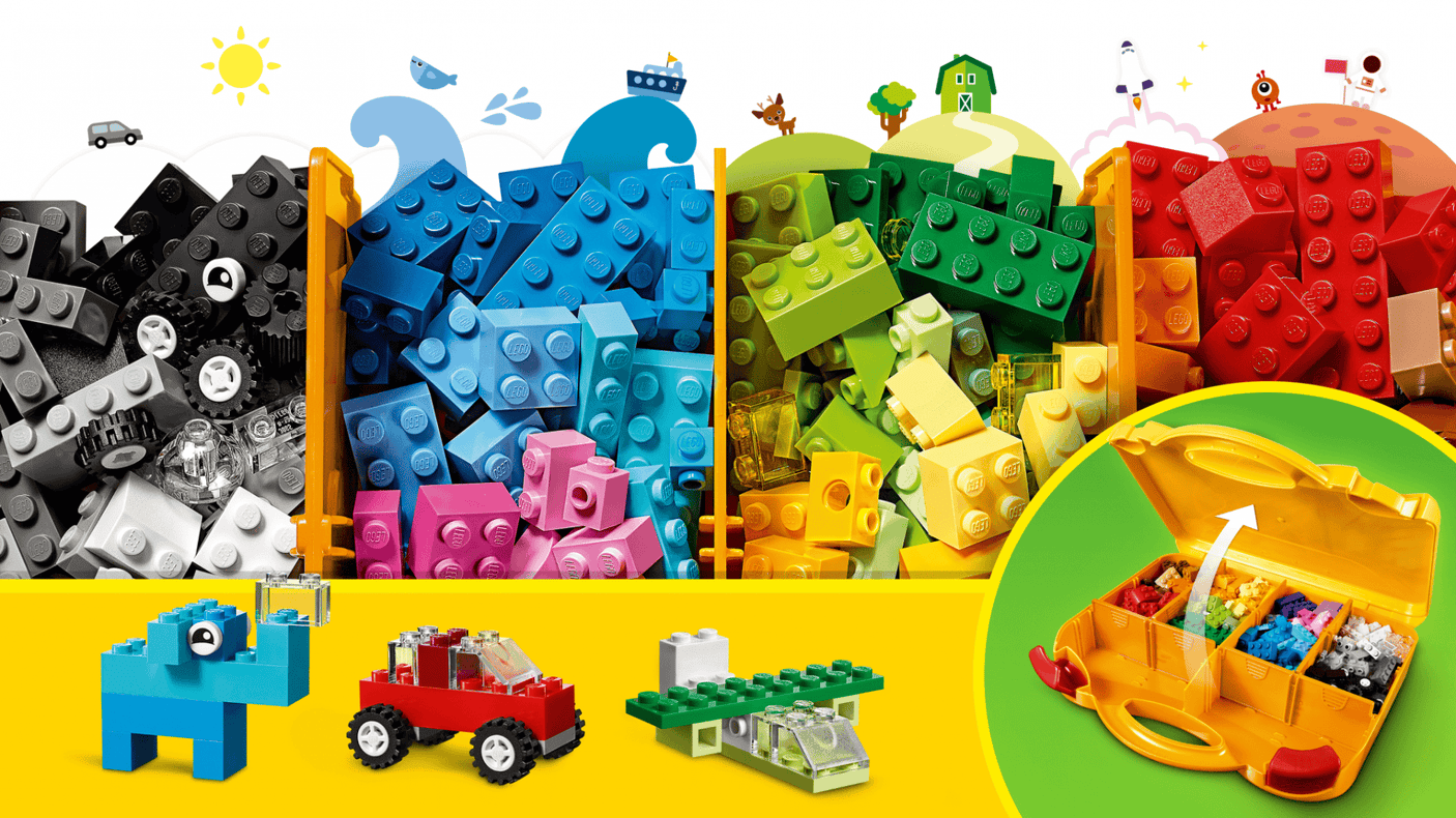 Lego Jucării Set Creativ LEGO Classic 10713 | Valiza Creativa, 213 Piese, 4+