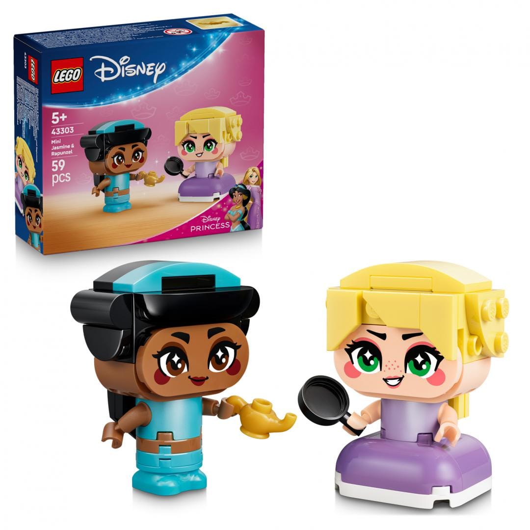 Lego Jucării Set Constructie LEGO Disney 43303 | Miniprintesele Jasmine si Rapunzel, Cadou