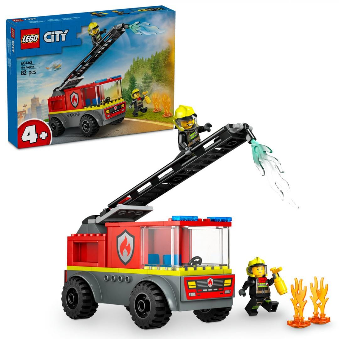 Lego Jucării Set Constructie LEGO 60463 | Camion Pompieri cu Scara, Vehicul, Cadou