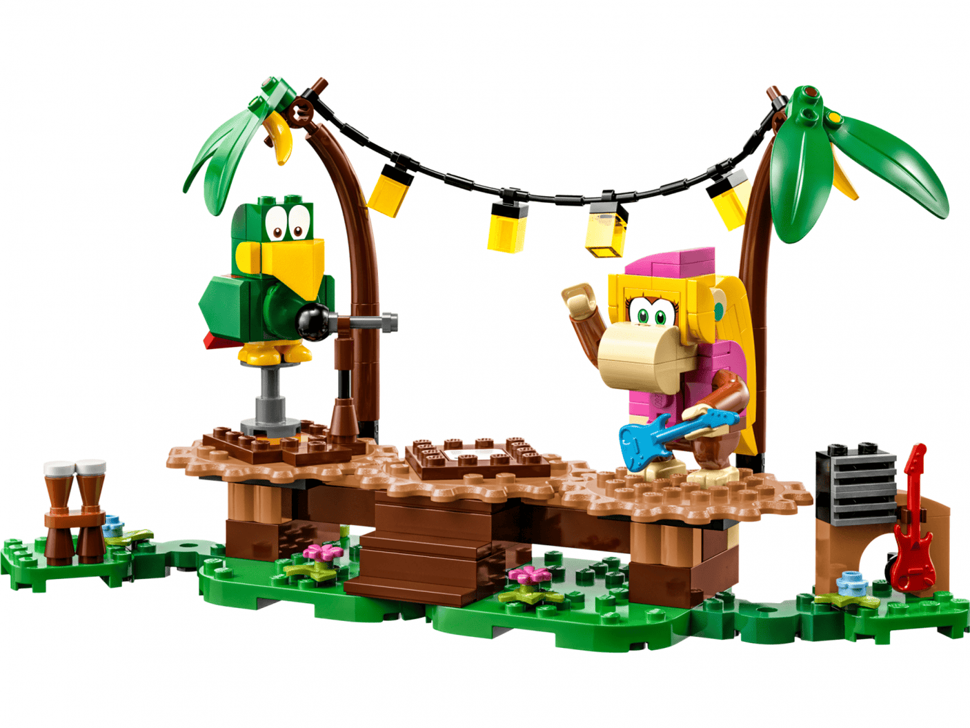 Lego Jucării Set Constructie LEGO Super Mario 71421 | Dixie Kong, Jungla, Cadou