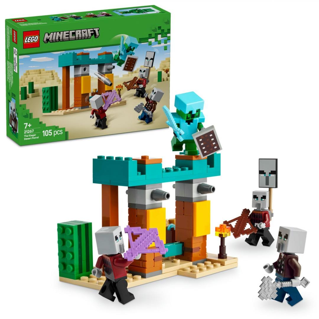 Lego Jucării Set Constructie LEGO Minecraft 21267 | Patrula Illager in Desert, 294 Piese, 7+