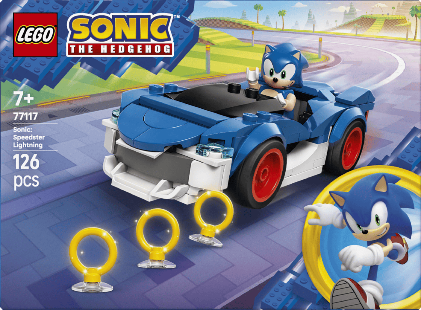 Lego Jucării Set Constructie LEGO 77117 | Masina Lui Sonic Speedstar Lightning, Cadou