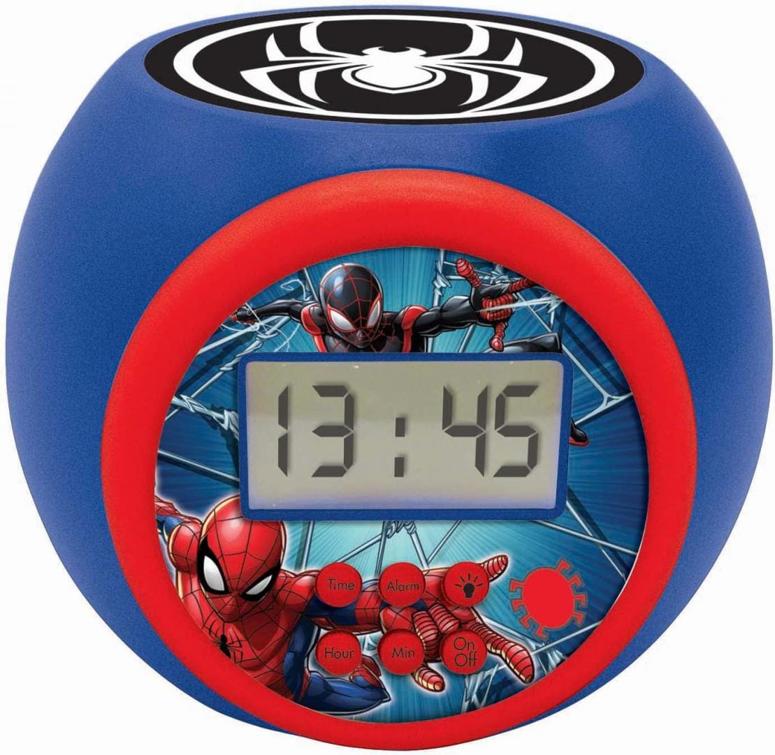 Lexibook Jucării Ceas Desteptator Lexibook RL977SP | cu Proiector, Spider-man, Cadou Copii