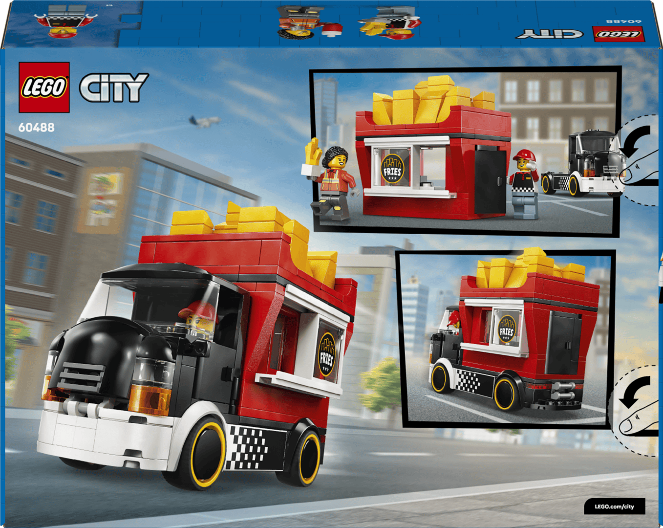 Lego Jucării Set Constructie LEGO City 60488 | Furgoneta de Cartofi Prajiti, 241 Piese, 6+