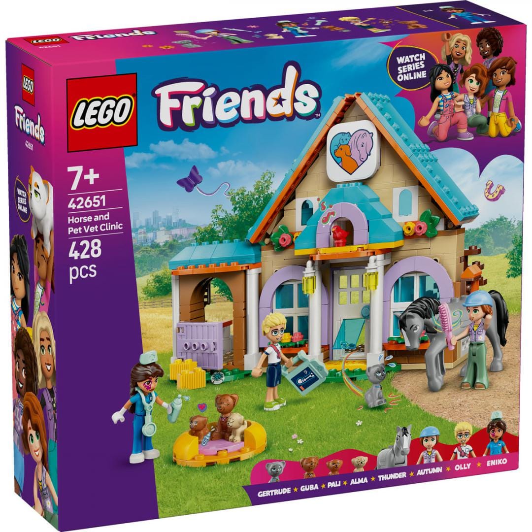 Lego Jucării Set Constructie LEGO 42651 | Clinica Veterinara, Cai si Animale, Cadou