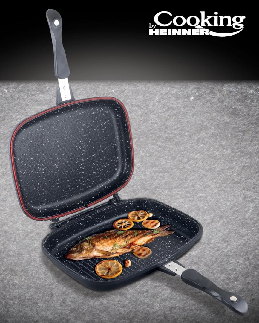 Heinner Tigaie Tigaie Heinner HR-SCO-A0236B | Dubla Grill, 36x24 cm, Aluminiu, Dark Line