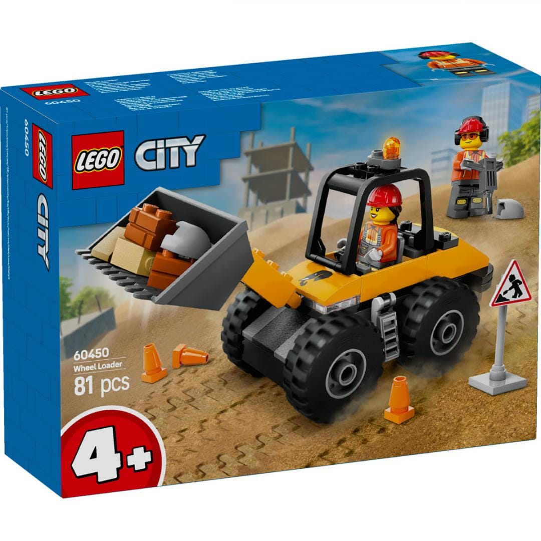 Lego Jucării Set Constructie LEGO City 60450 | Incarcator pe Roti, Galben, Constructii