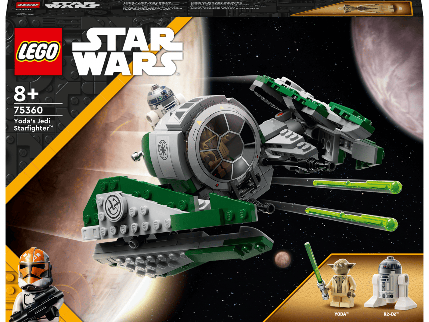 Lego Jucării Set Constructie LEGO Star Wars 75360 | Jedi Starfighter Yoda, 282 Piese, 7+