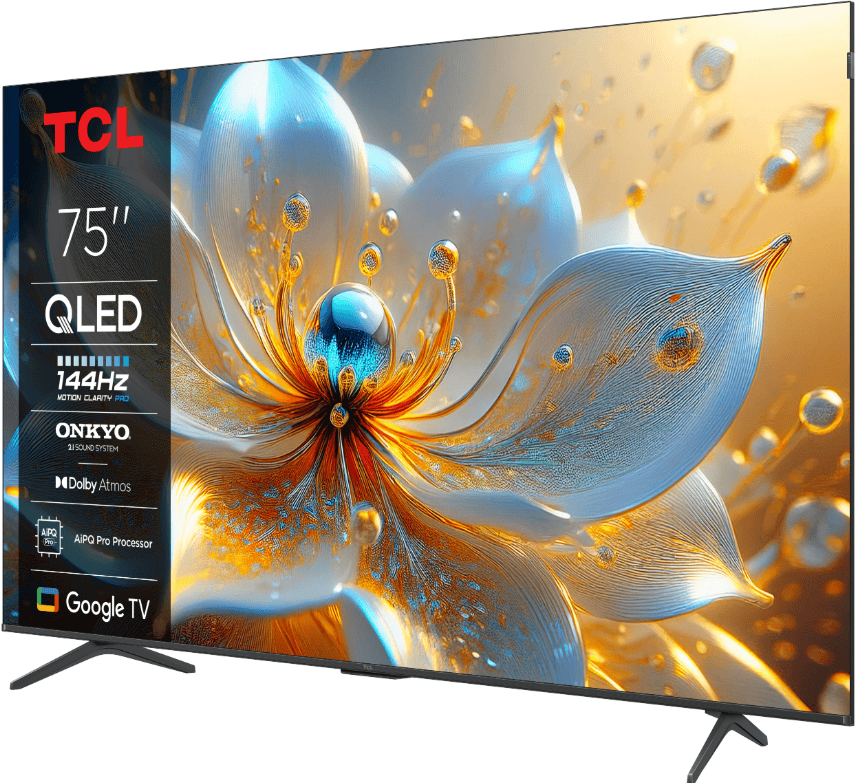 TCL Televizoare Televizor TCL QLED 75T8C | 189 cm, Smart Google TV, 4K Ultra HD, (Model 2025)