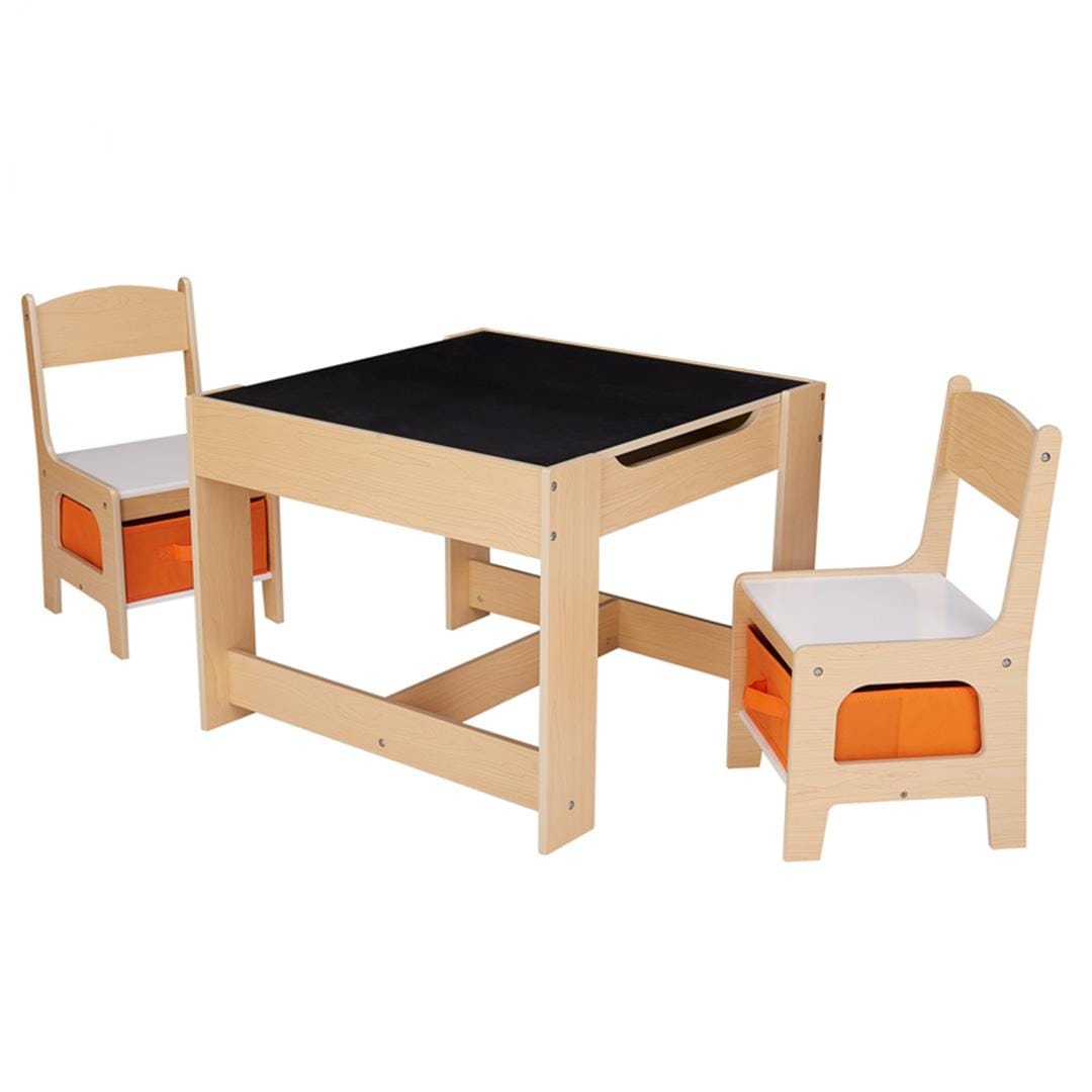 U-Grow Îngrijire bebe Set Masuta si 2 Scaune U-Grow UGMS-5601-NAT | Lemn Natur