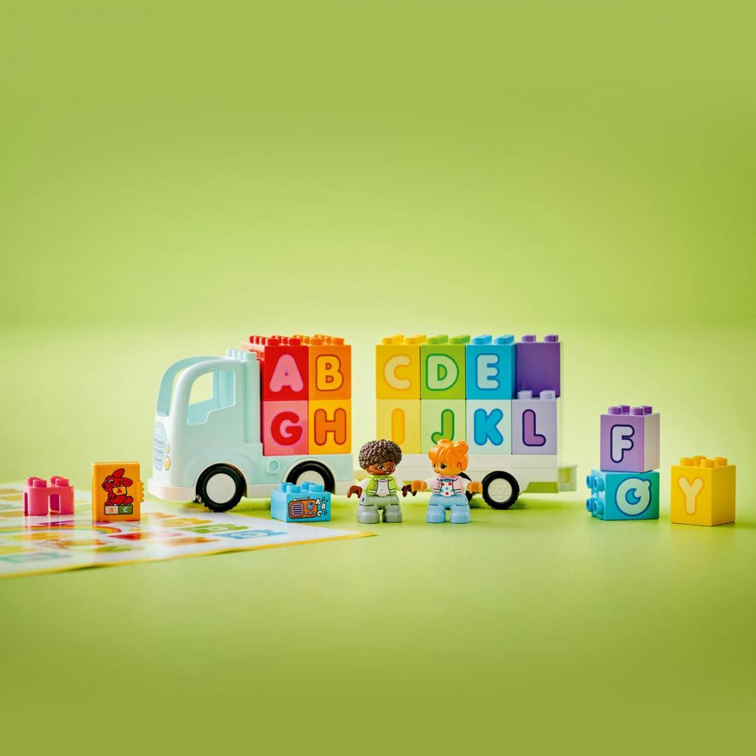 Lego Jucării Set Constructie LEGO Duplo 10421 | Camion cu Alfabet, Educativ, Cadou