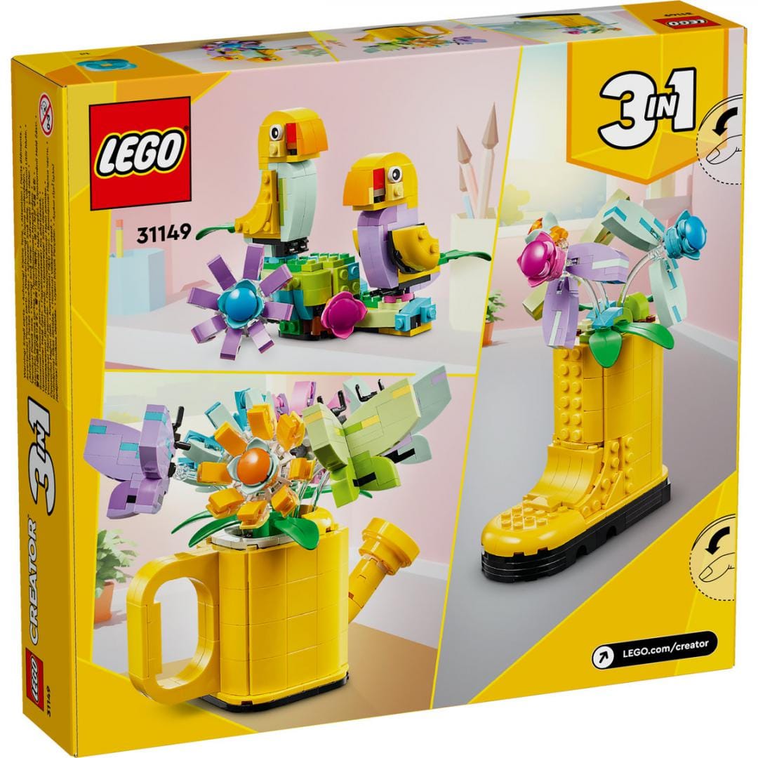 Lego Jucării Set Constructie LEGO Creator 3-in-1 31149 | Flori in Stropitoare, Multicolor, Cadou