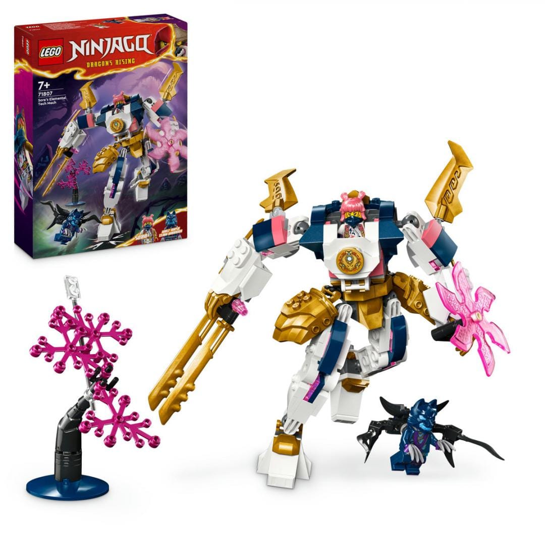 Lego Jucării Set Constructie LEGO Ninjago 71807 | Robotul Tehnologic al Sorei, 592 Piese, 7+