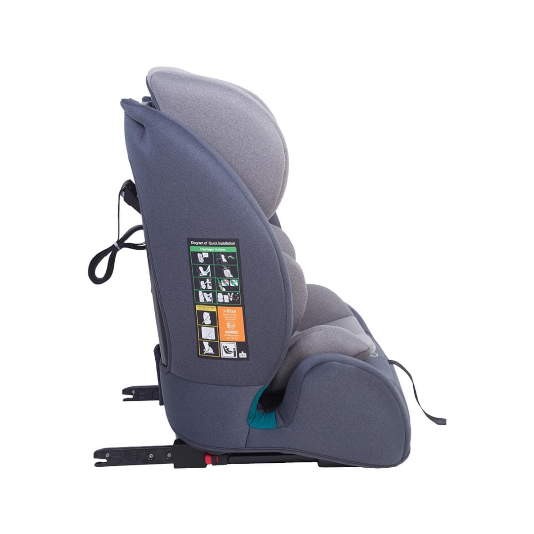 U-Grow Puericultură Scaun Auto U-Grow UG-302IS-GR | 76-150cm, 15 Luni-12 Ani, R129, Isofix, Gri
