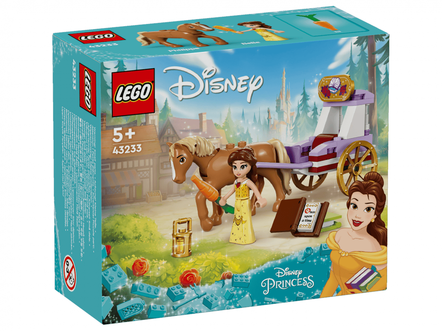 Lego Jucării Set Constructie LEGO Disney 43233 | Caleasca Lui Belle, 91 Piese, Cadou