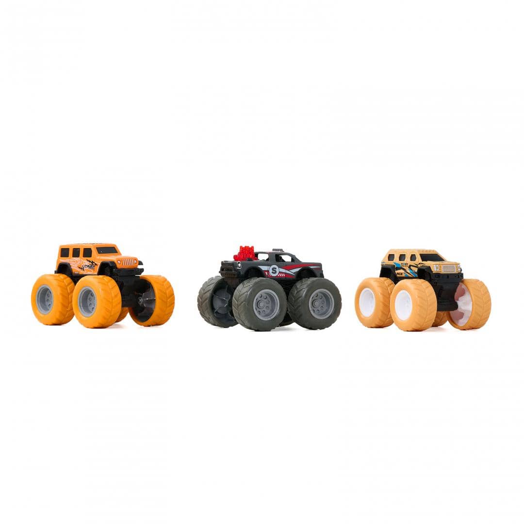 MomKi Jucării Set Jucarii MomKi MOMKI1199-11C | 3 Masini OFF-ROAD, 360 Grade