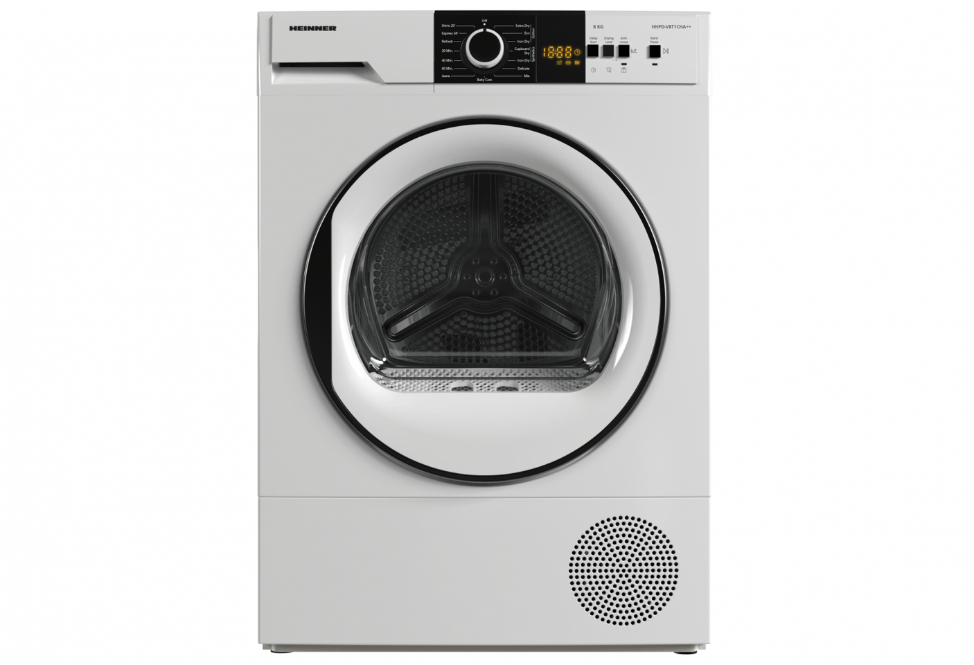 Heinner Uscator de rufe Uscator de rufe Heinner HHPD-V8T1CHA++ | Pompa de caldura, 8kg, A++, Alb, 59.6x56.3x84.5cm