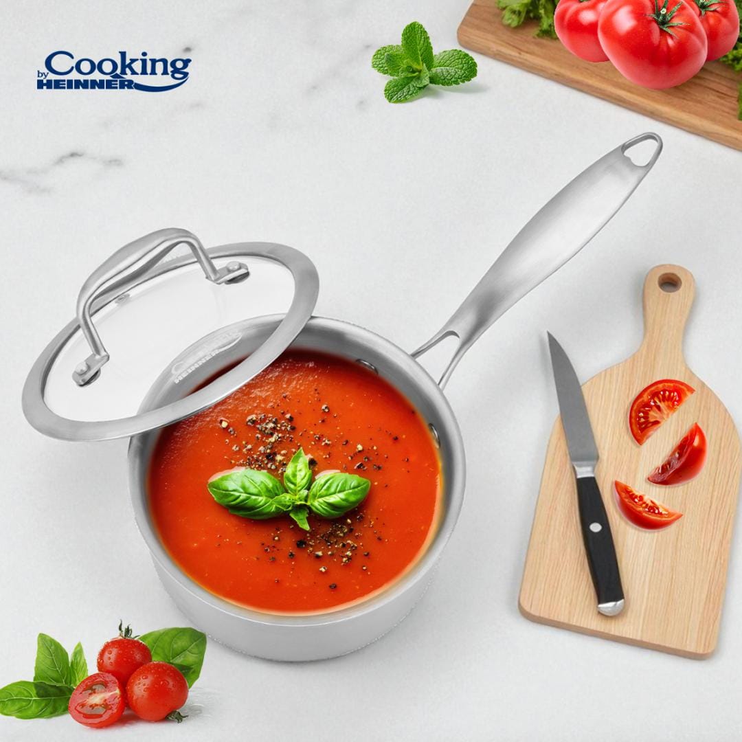 Heinner Caserola Caserola Inox Heinner HR-MRK-3A16 | 1.6L, 16cm, Capac Sticla