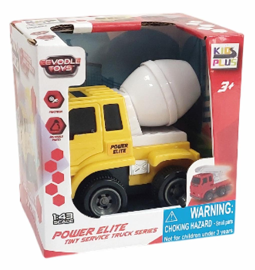 Cevodle Jucării Jucarie Cevodle CEV43501-3003GALBETONIERA | Betoniera cu Frictiune, 10cm, Scara 1/43, Galbena