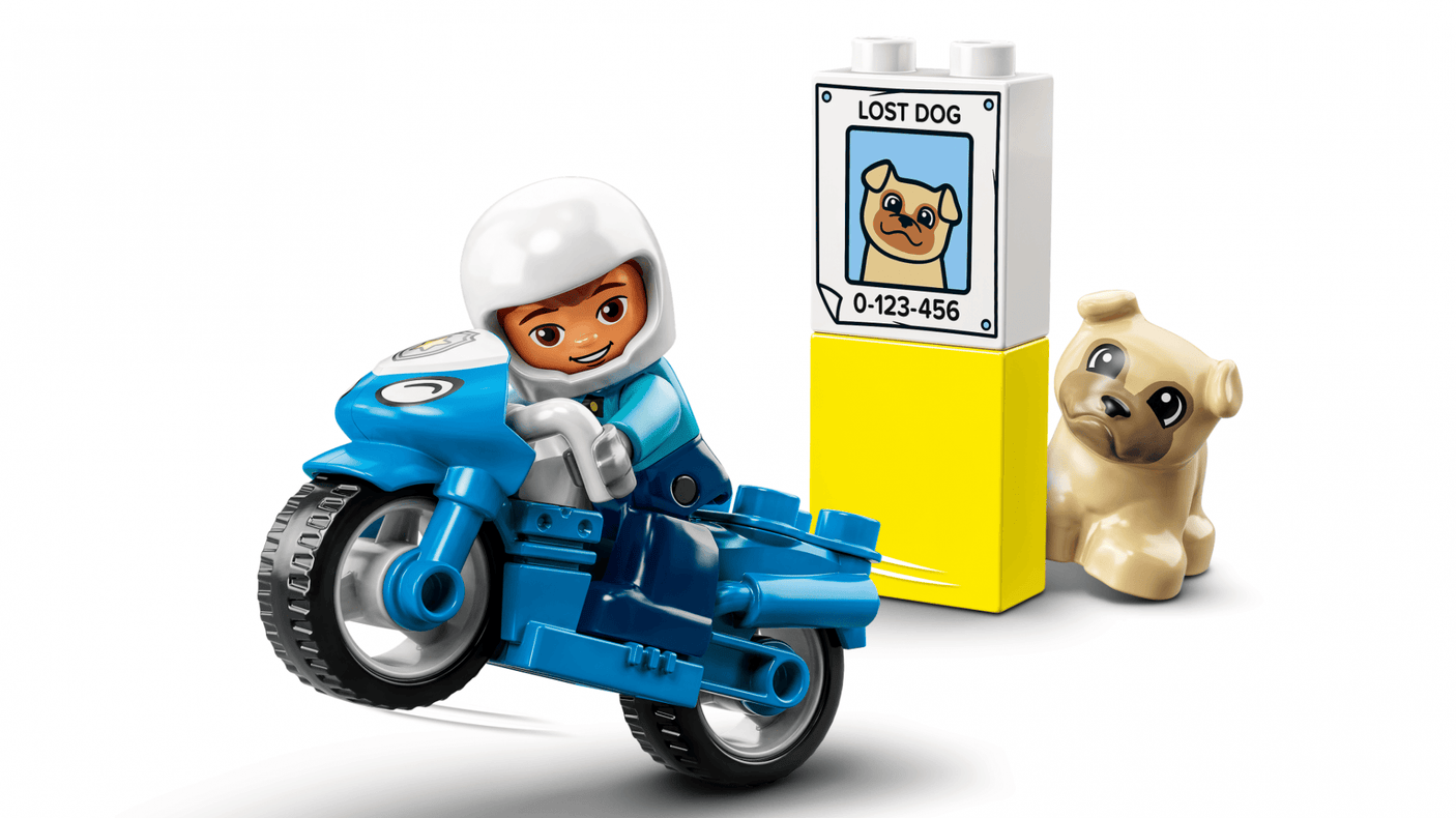 Lego Jucării Set Constructie LEGO Duplo 10967 | Motocicleta de Politie, Cadou
