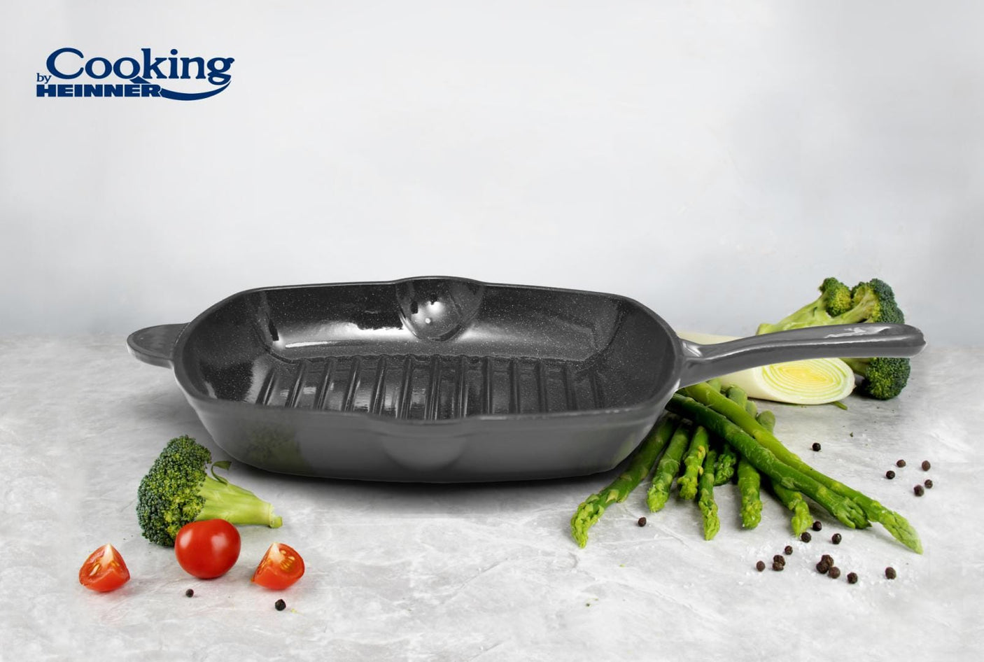 Heinner Tigaie Tigaie Grill Heinner HR-ZVC-G26 | Fonta Emailata, 26.5cm, Marble Grey