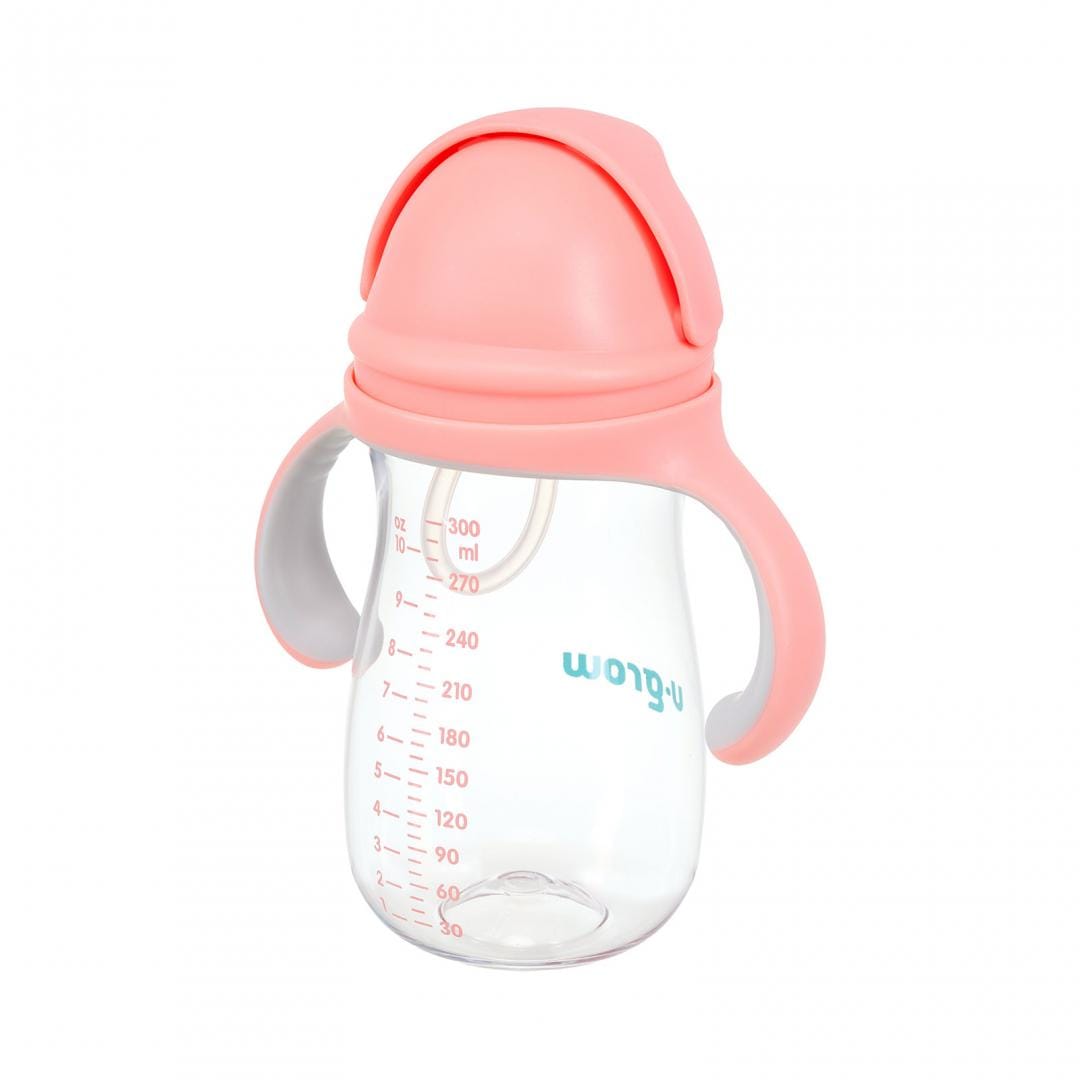 U-Grow Alimentație bebe Cana cu Pai U-Grow UG-895PK | Tritan, 300ml, Roz