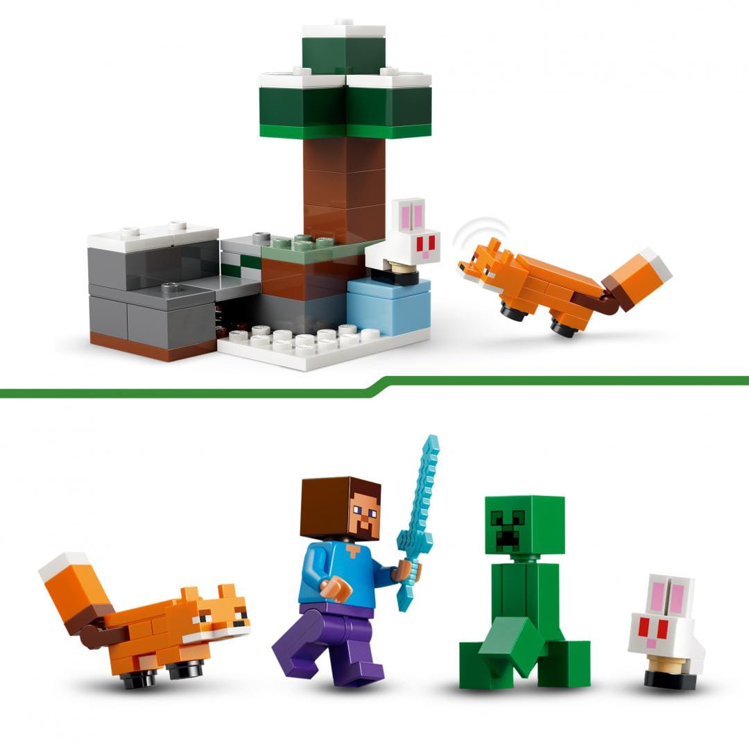 Lego Jucării Set Constructie LEGO Minecraft 21583 | Aventura din Taiga a lui Steve, 72 Piese, 7+