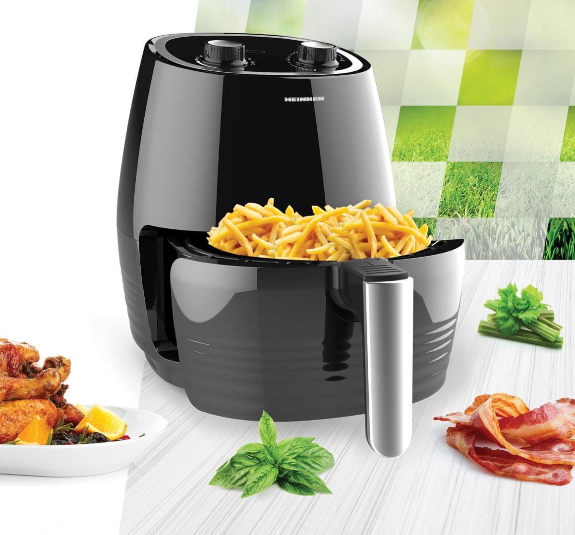 Heinner Friteuza Friteuza cu Aer Cald Heinner HAF-1250BK | 1250W, 3.5L, Display Digital, Negru