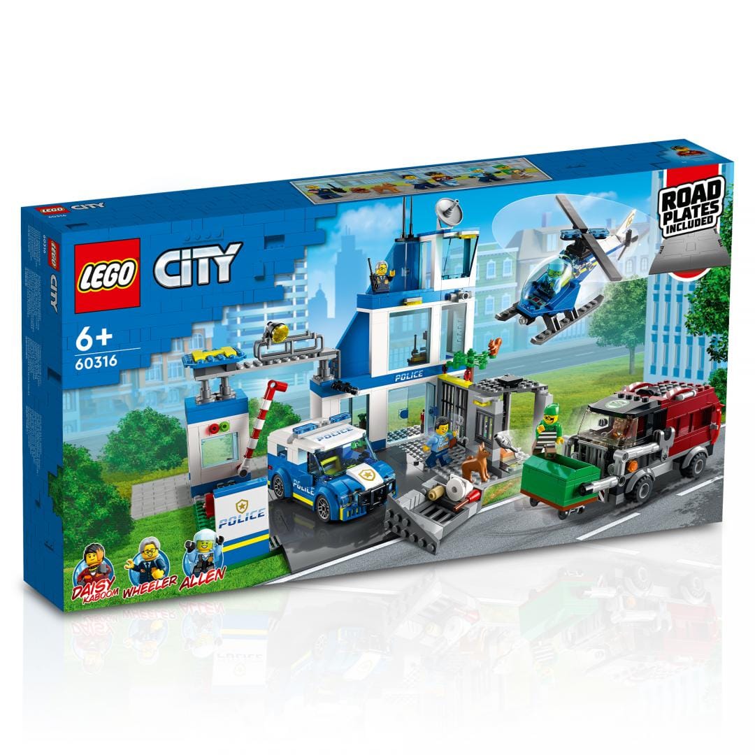 Lego Jucării Set Constructie LEGO City 60316 | Sectie de Politie, 668 Piese, 6+