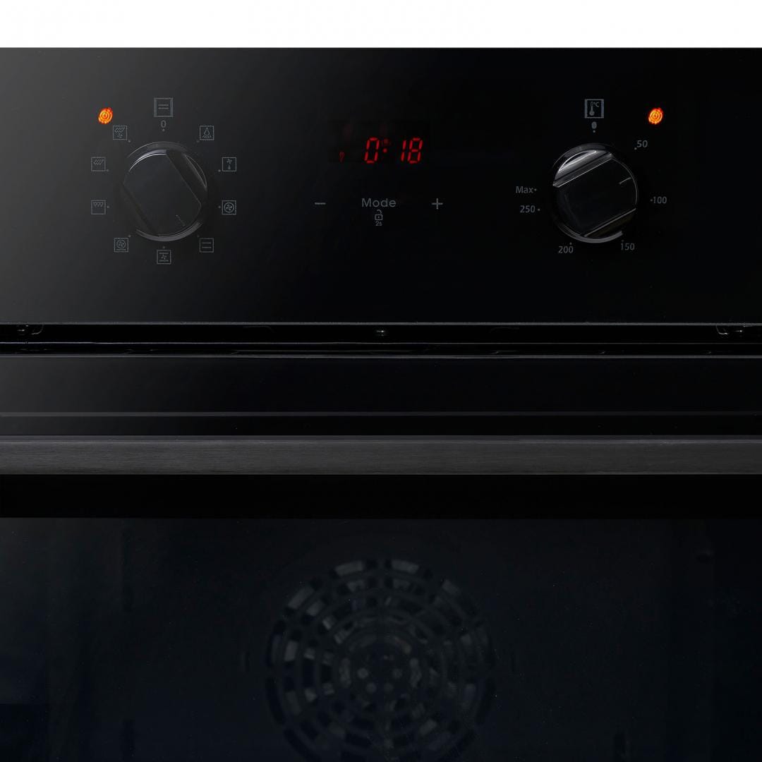 Heinner Cuptor incorporabil Cuptor Incorporabil Heinner HBO-V659GCDRC-GBK | 65L, Gaz, Grill Electric, Negru, 59.5x55x59.5cm
