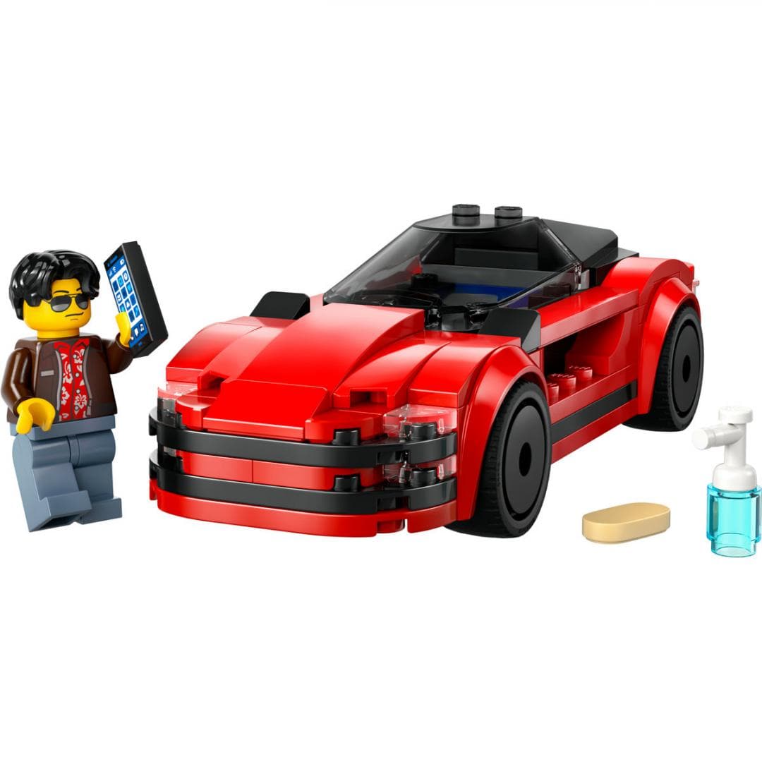 Lego Jucării Set Constructie LEGO 60448 | Masina Sport Rosie, City, Cadou