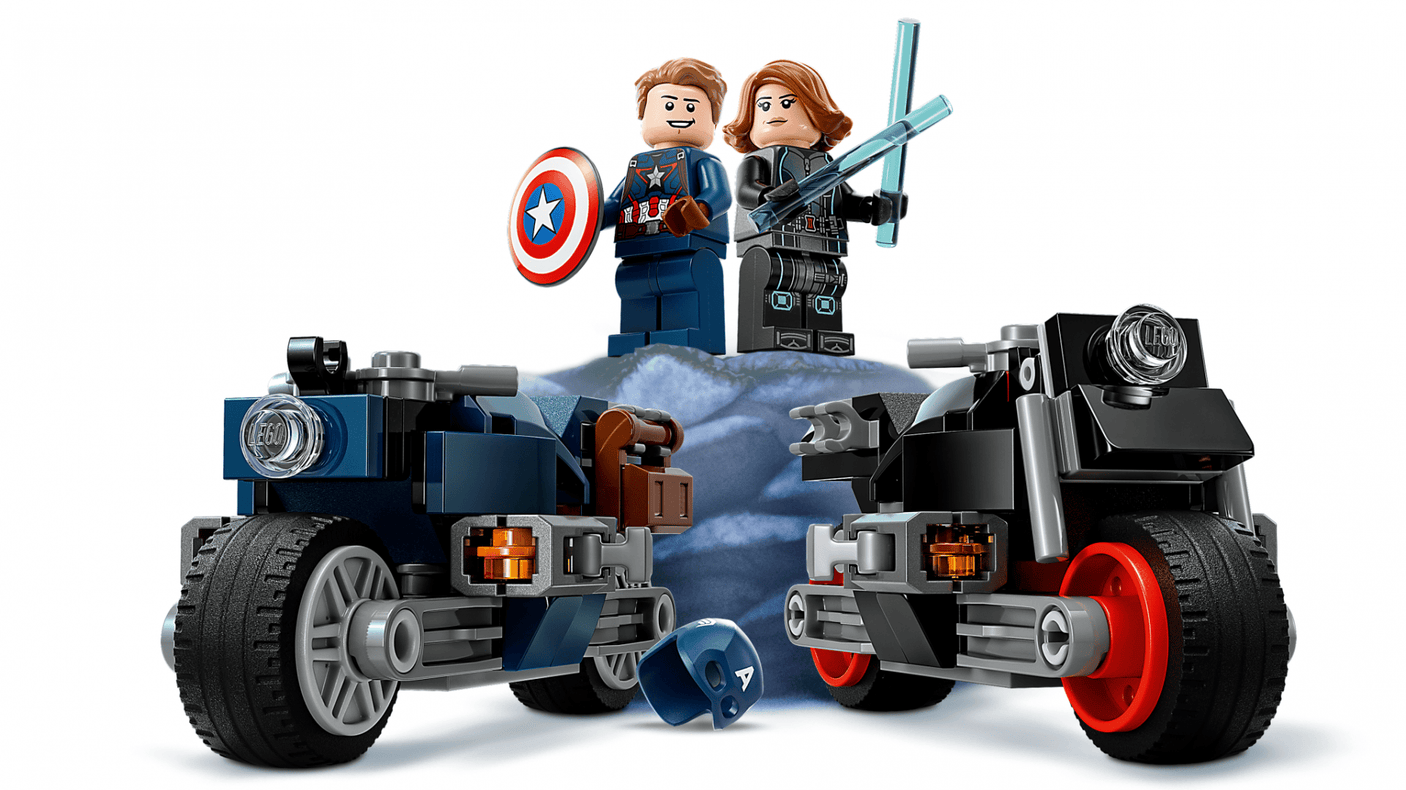 Lego Jucării Set Constructie LEGO Super Heroes 76260 | Black Widow & Captain America, Marvel, Motocicleta, 231 Piese