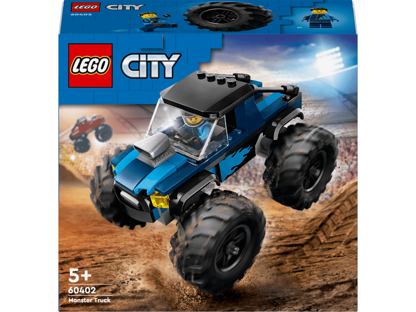 Lego Jucării Set Constructie LEGO City 60402 | Monster Truck Albastru, Masina Jucarie, Cadou